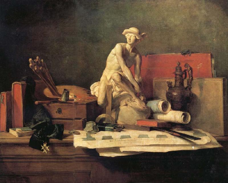 Jean Baptiste Simeon Chardin Still Life with the Attributes of the Arts France oil painting art